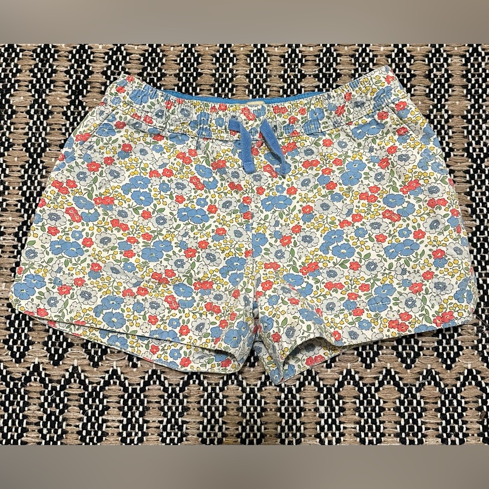 Boden Girl Floral Drawstring Shorts